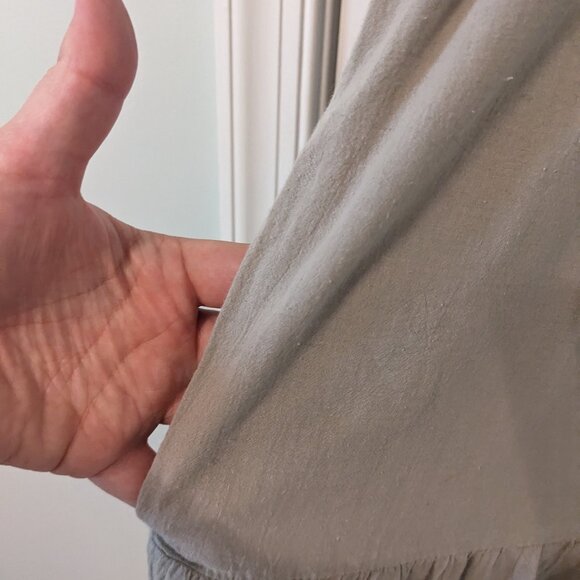 Gray Short Sleeve Midi Dress - Size Large - Picture 4 of 5